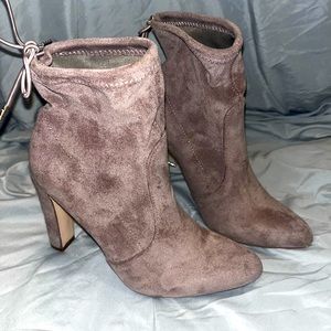 Light pink ankle booties